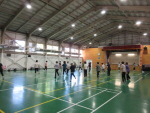 ウォーキングしている